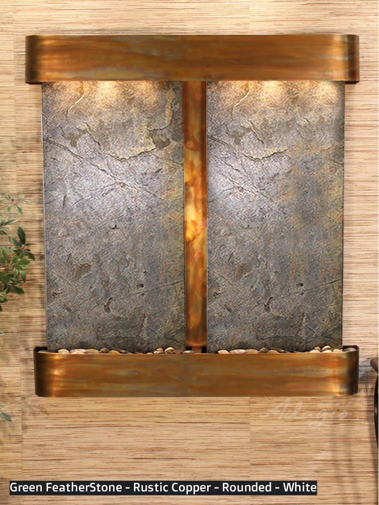 Adagio Aspen Falls 54” H x 50” W Indoor Water Wall Fountain AFR1002