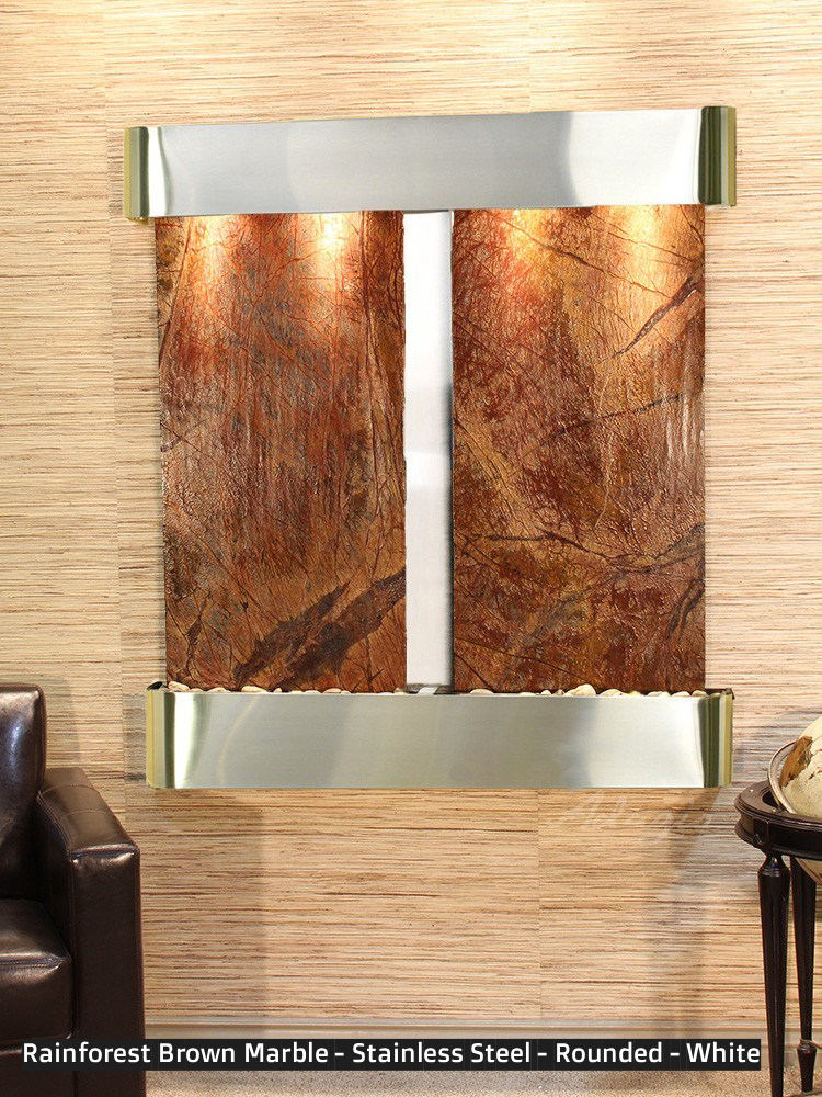 Adagio Aspen Falls 54” H x 50” W Indoor Water Wall Fountain AFR1002