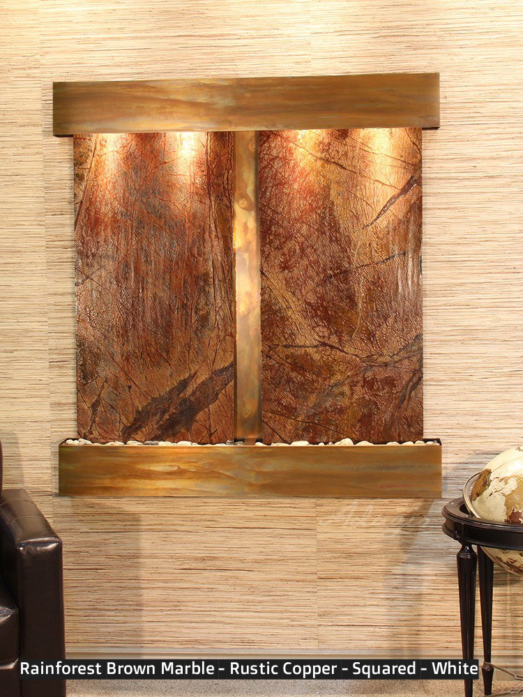 Adagio Aspen Falls 54” H x 50” W Indoor Water Wall Fountain AFR1002