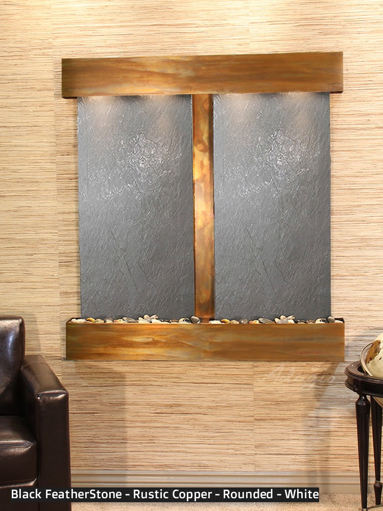 Adagio Aspen Falls 54” H x 50” W Indoor Water Wall Fountain AFR1002