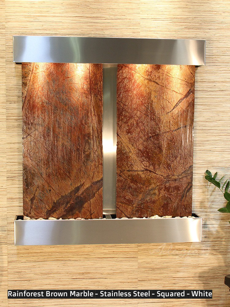Adagio Aspen Falls 54” H x 50” W Indoor Water Wall Fountain AFR1002