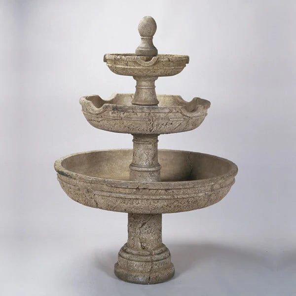 Giannini Garden Agrigento Three Tier Outdoor Water Fountain 1022
