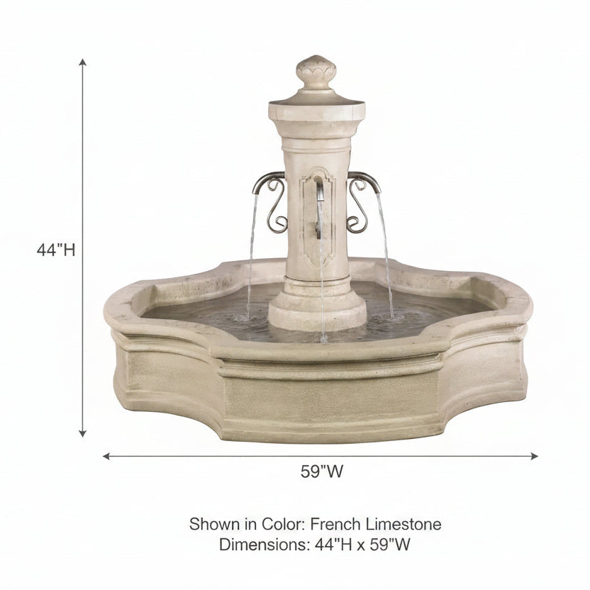 Giannini Garden Amalfi Monaco Outdoor Pond Fountain 1858
