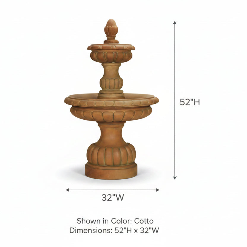 Giannini Garden Ambra Two Tier Outdoor Water Fountain 1280
