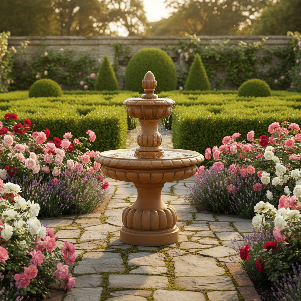 Giannini Garden Ambra Two Tier Outdoor Water Fountain 1280