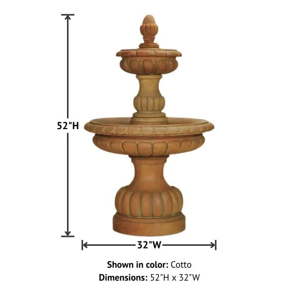 Giannini Garden Ambra Two Tier Outdoor Water Fountain 1280