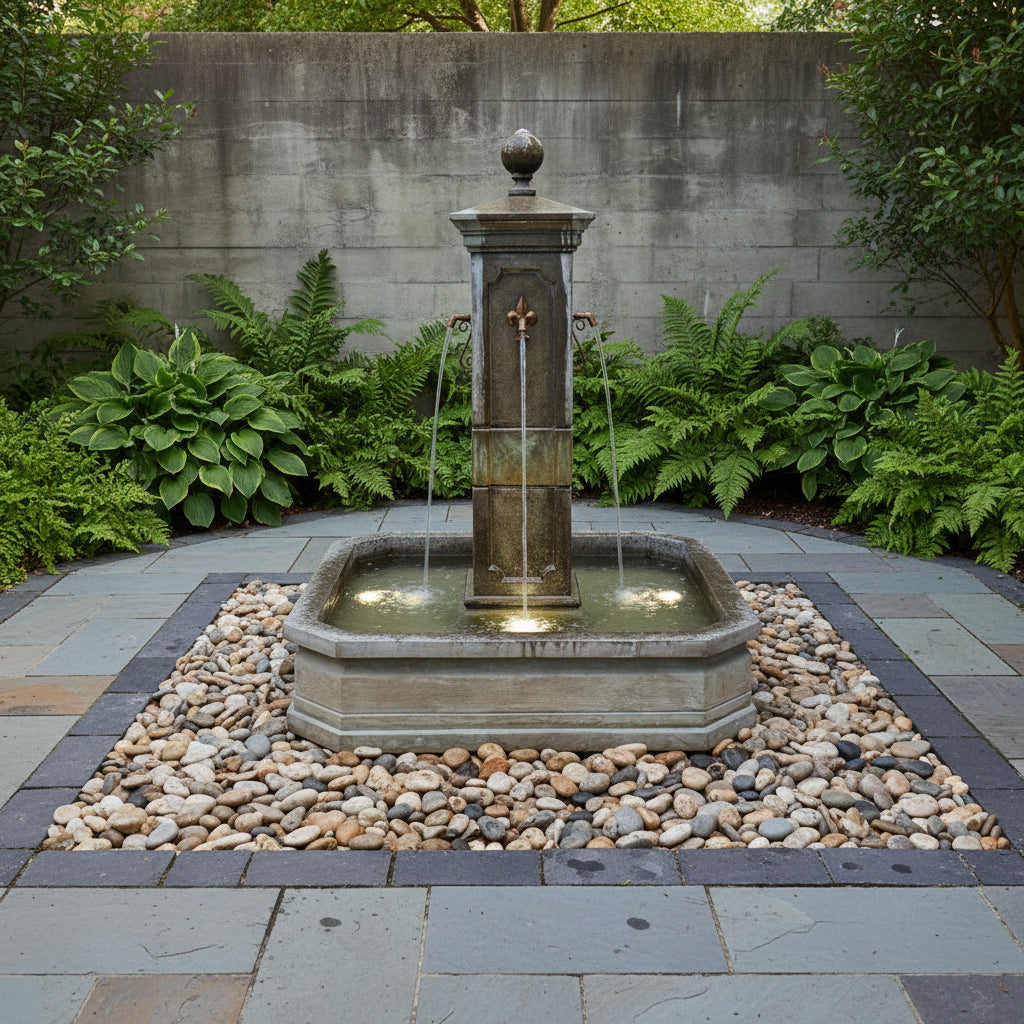 Giannini Garden Anduze Colonne Outdoor Water Fountain For Spouts 1674C