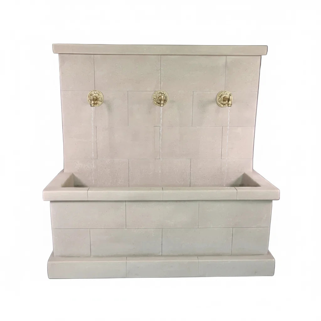 Giannini Garden Antibes Trois Outdoor Wall Fountain for Bronze Spouts 1796C