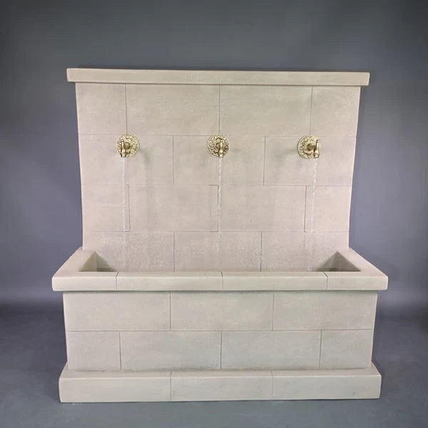 Giannini Garden Antibes Trois Outdoor Wall Fountain for Bronze Spouts 1796C