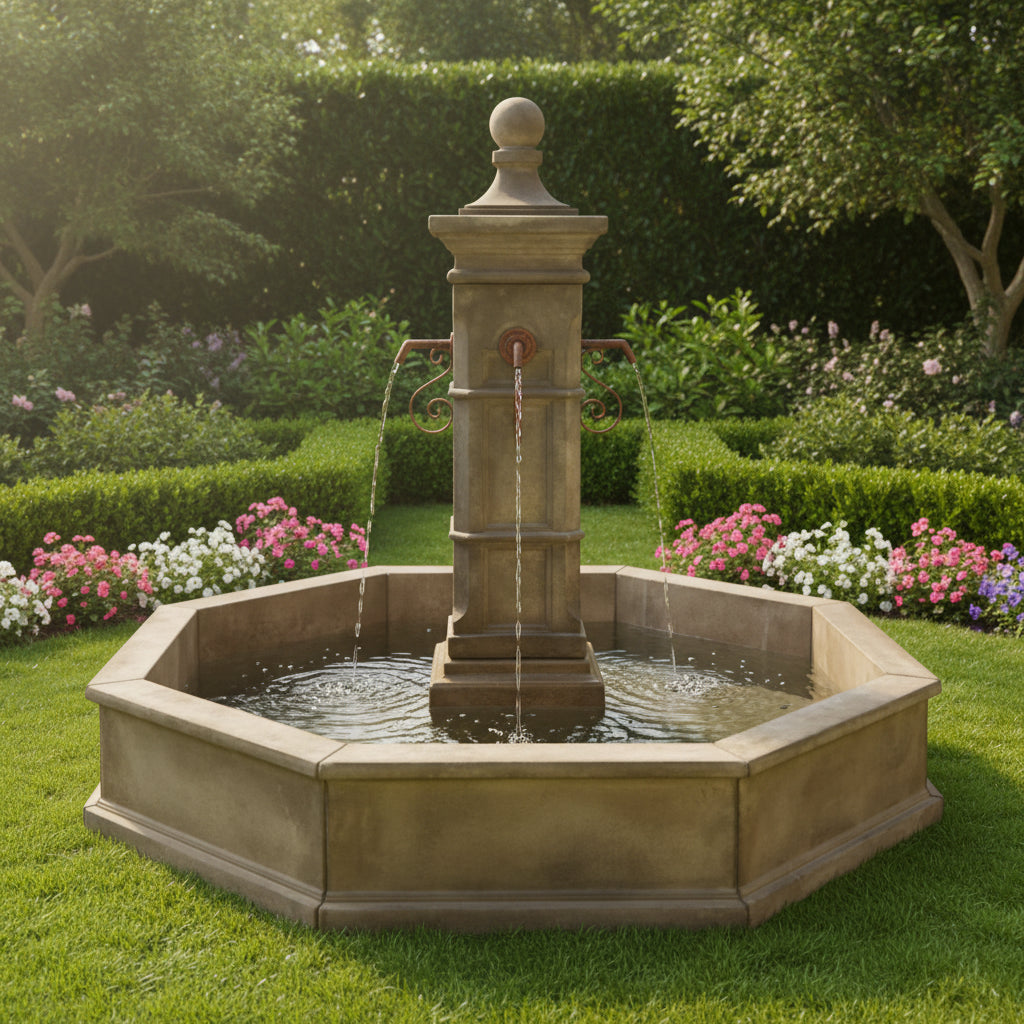 Giannini Garden Aquitaine Outdoor Pond Fountain with Loire Basin 1601C