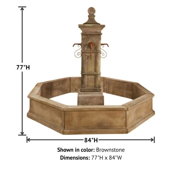 Giannini Garden Aquitaine Outdoor Pond Fountain with Loire Basin 1601C