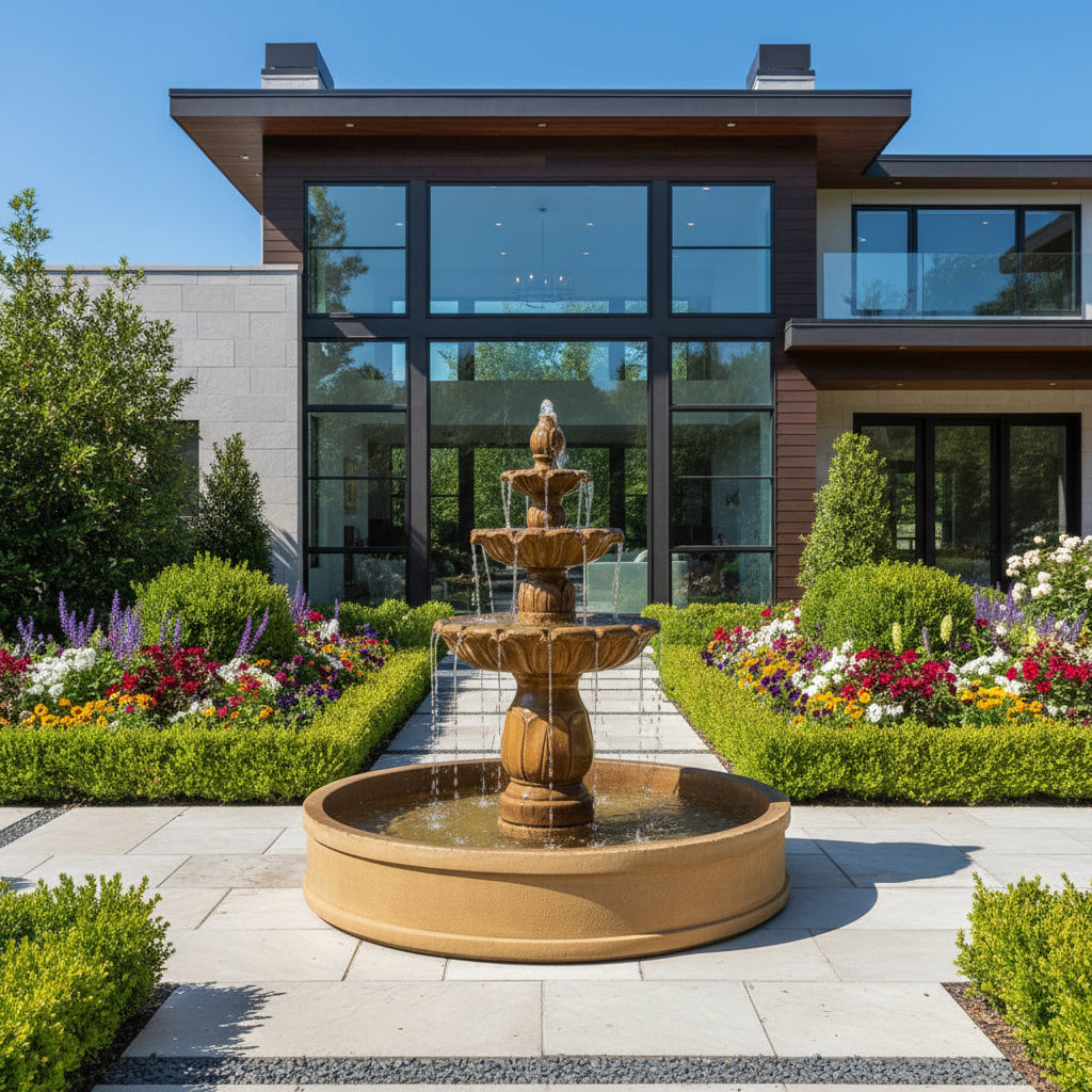 Giannini Garden Arcea Malibu Three Tier Outdoor Pond Fountain 1840