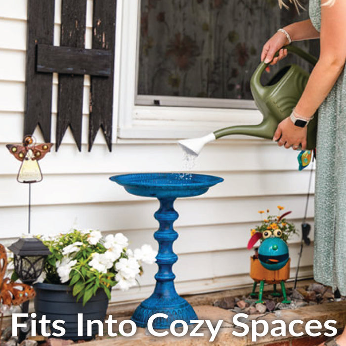 Sunnydaze Backyard Beauty 18" H Metal Bird Bath