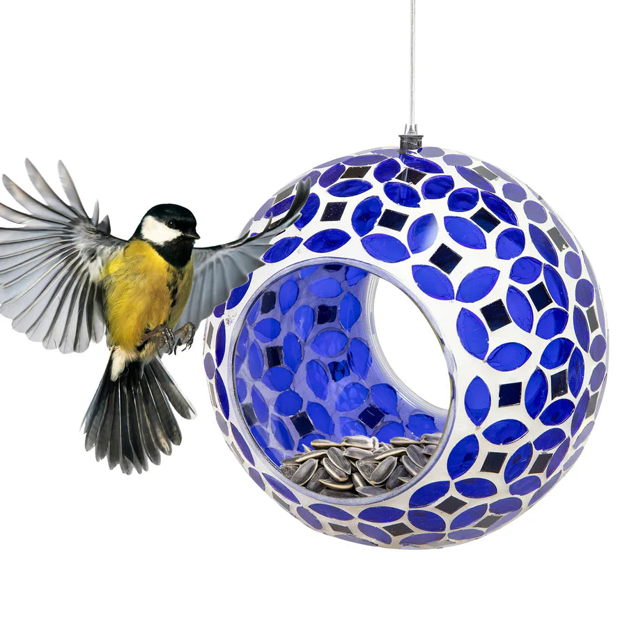 Sunnydaze 6" Mosaic Fly-Through Hanging Bird Feeder