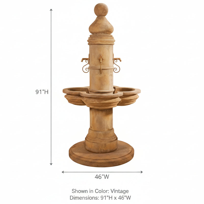 Giannini Garden Beaumont Outdoor Courtyard Fountain 1588C