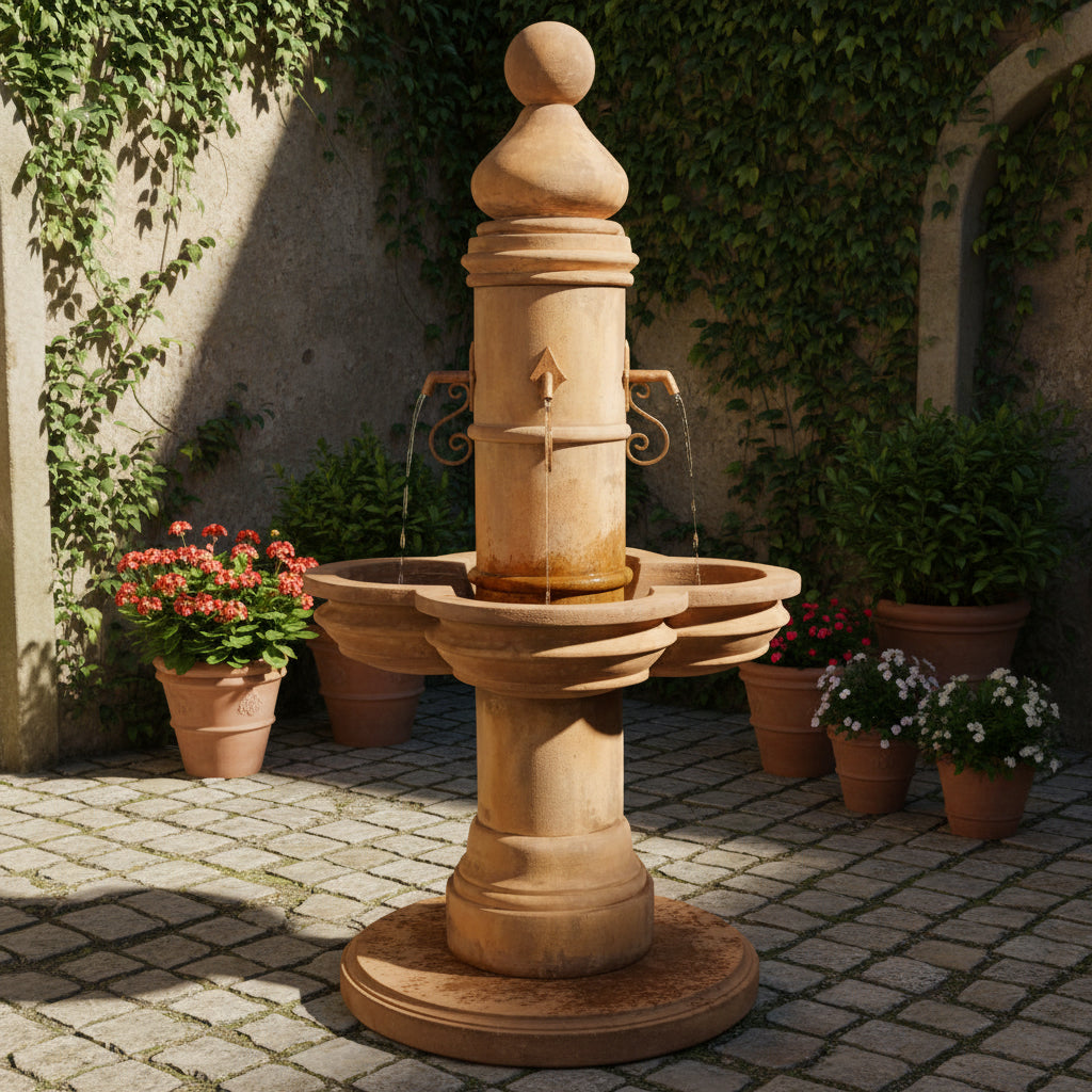 Giannini Garden Beaumont Outdoor Courtyard Fountain 1588C