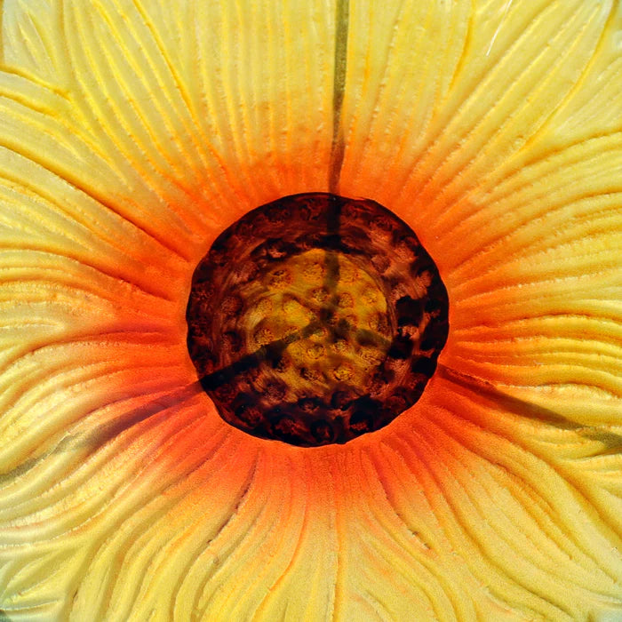 Sunnydaze Deck-Mounted/Staked Glass Bird Bath