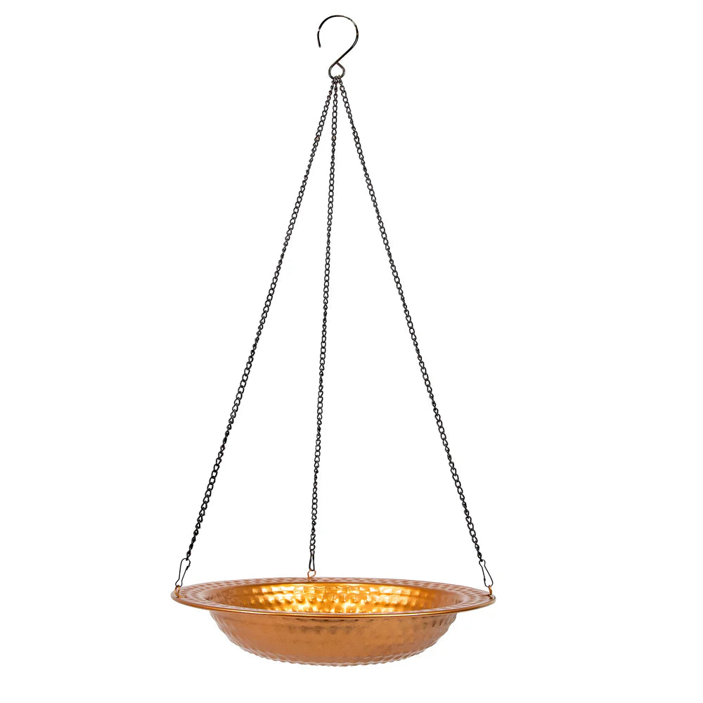 Sunnydaze 12" Diameter Copper Hanging Bird Bath