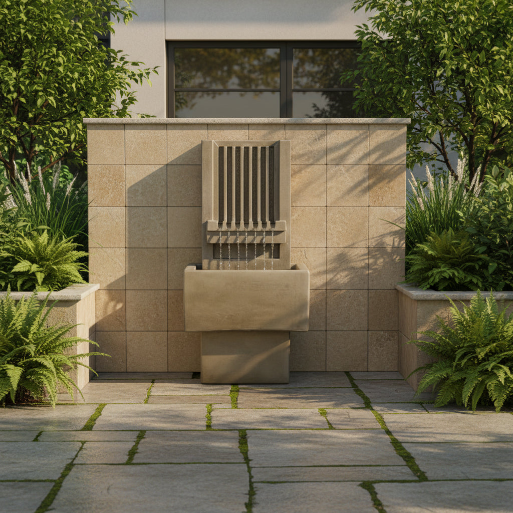 Giannini Garden Brentwood Channel Patio Outdoor Water Fountain 1828