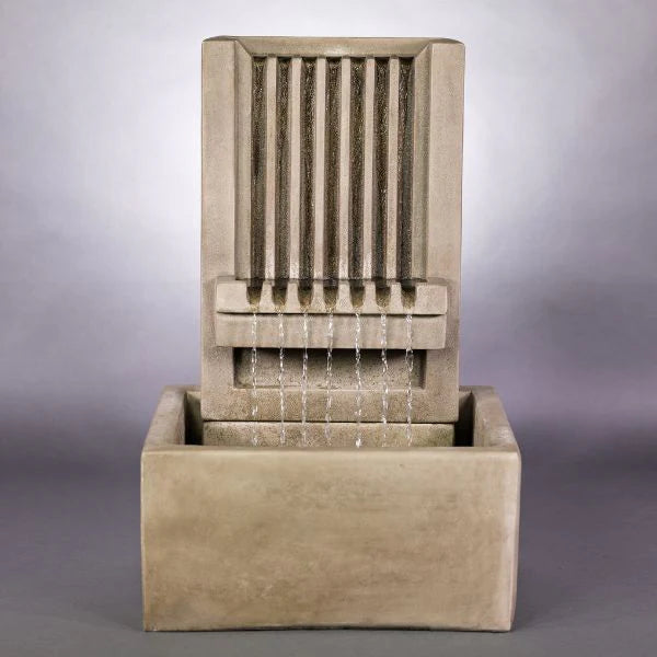 Giannini Garden Brentwood Channel Short Patio Outdoor Water Fountain 1829