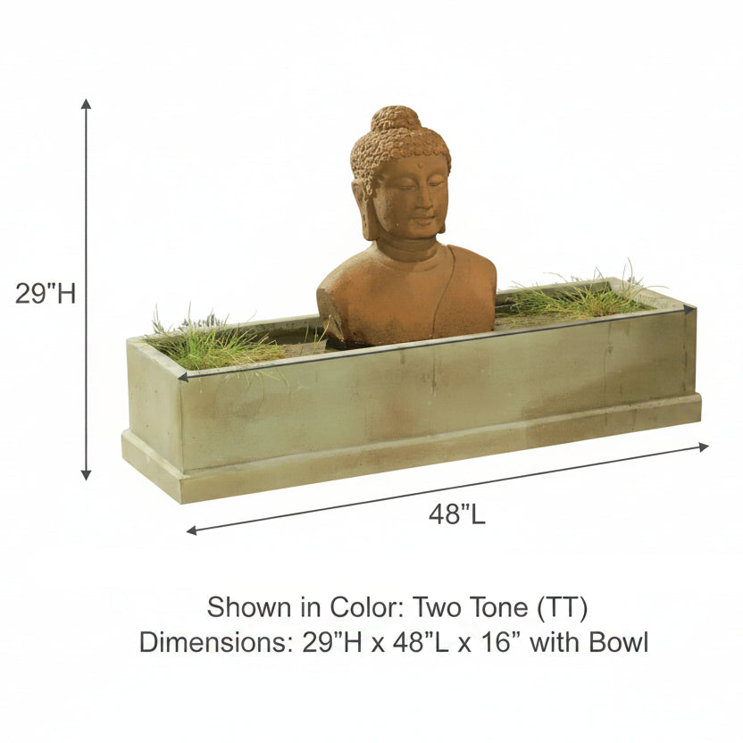 Giannini Garden Buddha Trough Outdoor Water Fountain 1477