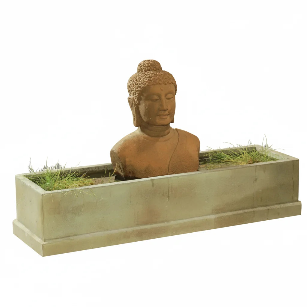Giannini Garden Buddha Trough Outdoor Water Fountain 1477