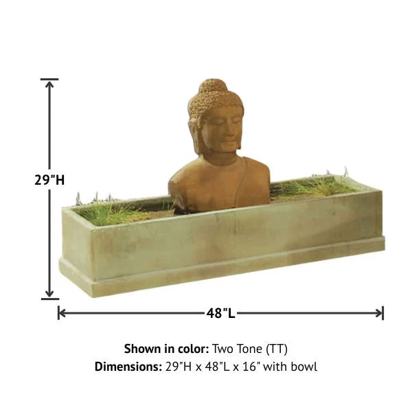 Giannini Garden Buddha Trough Outdoor Water Fountain 1477