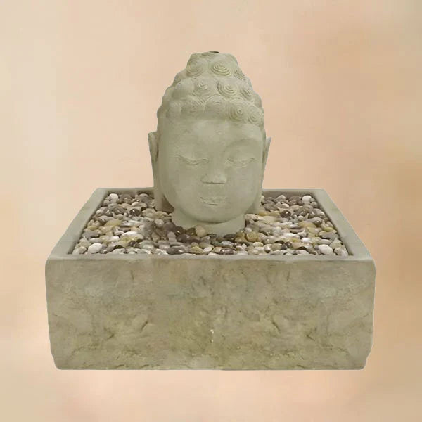 Giannini Garden Buddha Head Outdoor Water Fountain 1422