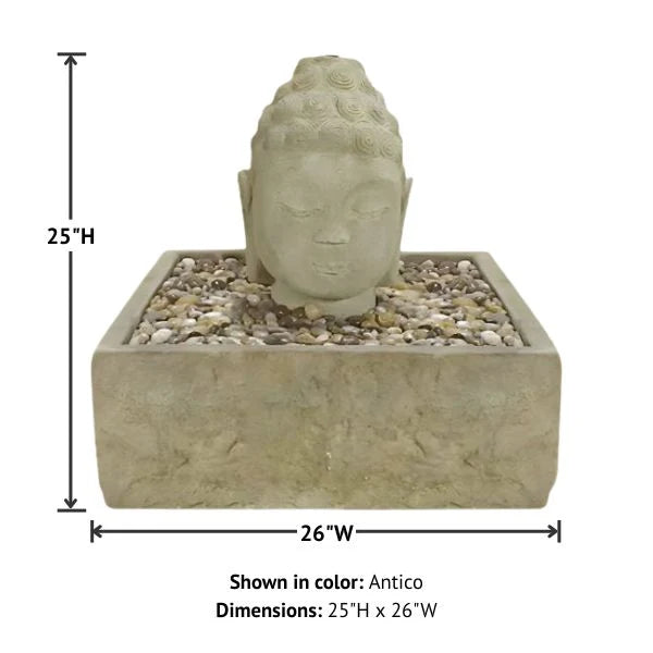 Giannini Garden Buddha Head Outdoor Water Fountain 1422