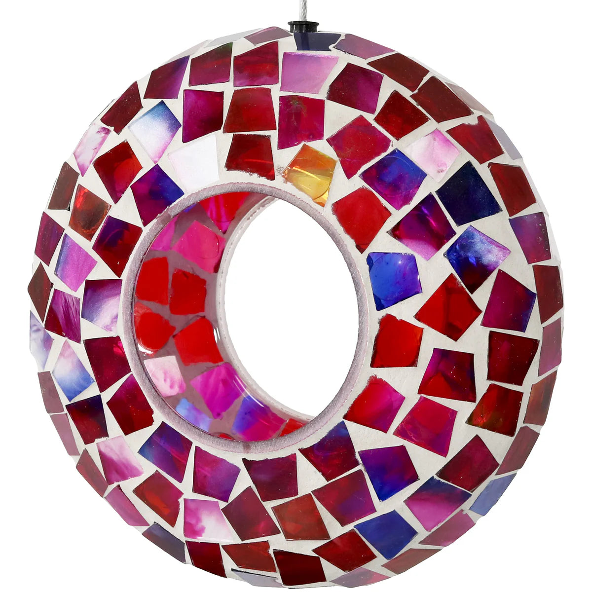 Sunnydaze 6" Mosaic Fly-Through Hanging Bird Feeder