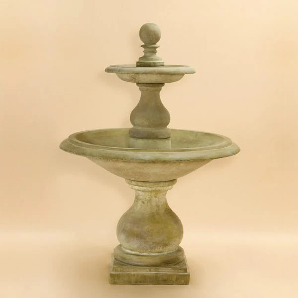 Giannini Garden Carrara Two Tier Outdoor Water Fountain 1404