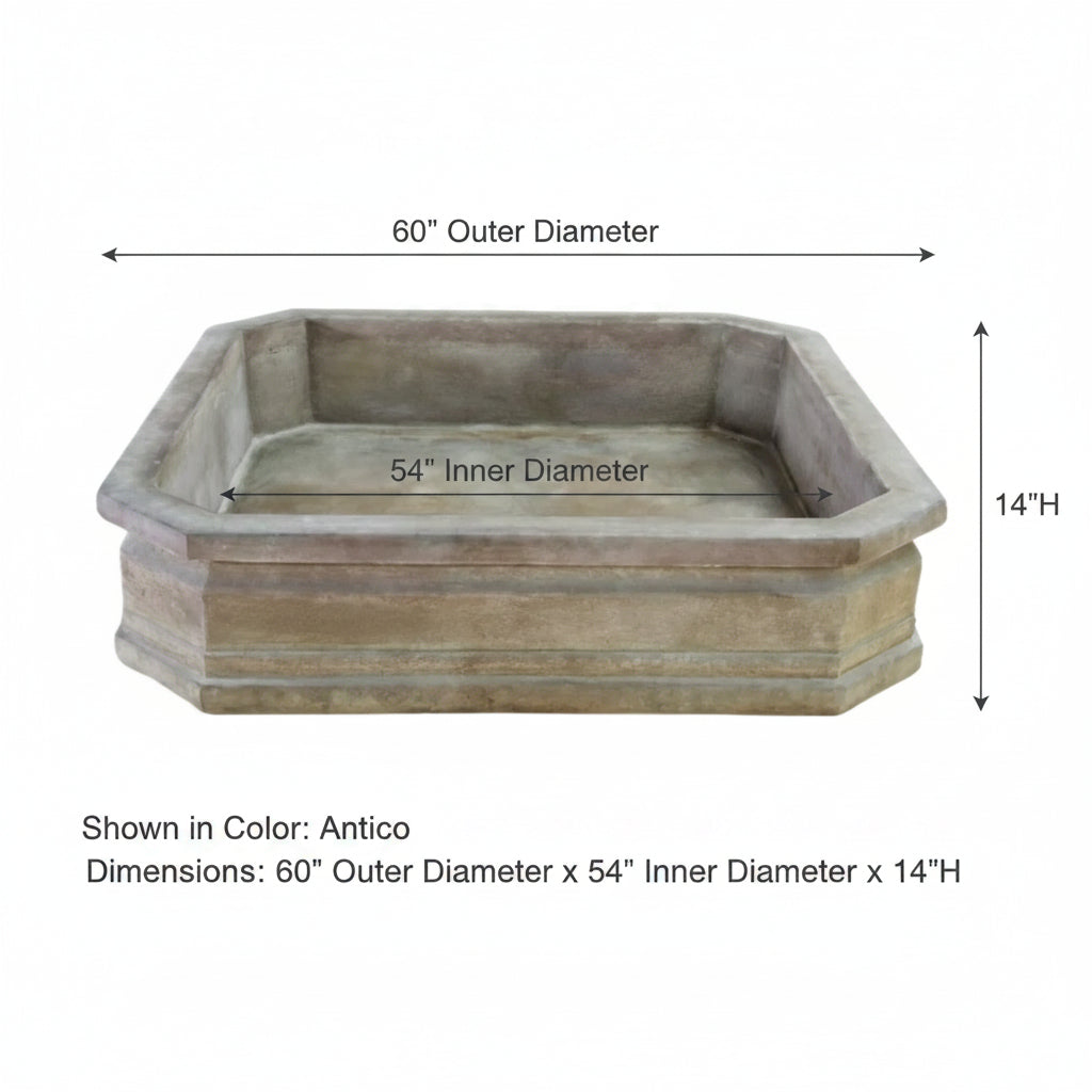 Giannini Garden Carre Fountain Basin 1315