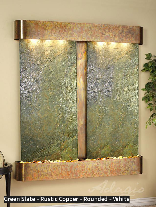 Adagio Cottonwood Falls 69” H x 61” W Indoor Water Wall Fountain CFR1002