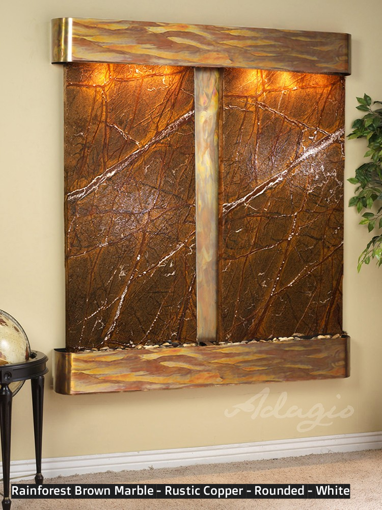Adagio Cottonwood Falls 69” H x 61” W Indoor Water Wall Fountain CFR1002