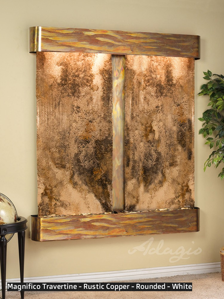 Adagio Cottonwood Falls 69” H x 61” W Indoor Water Wall Fountain CFR1002
