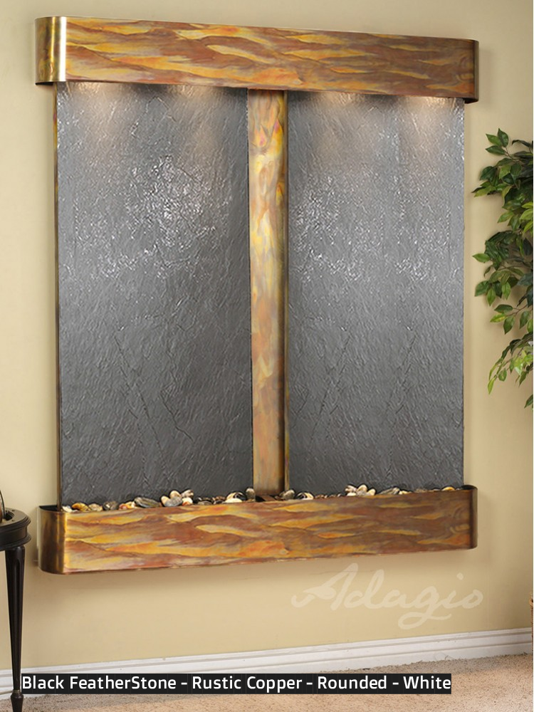 Adagio Cottonwood Falls 69” H x 61” W Indoor Water Wall Fountain CFR1002