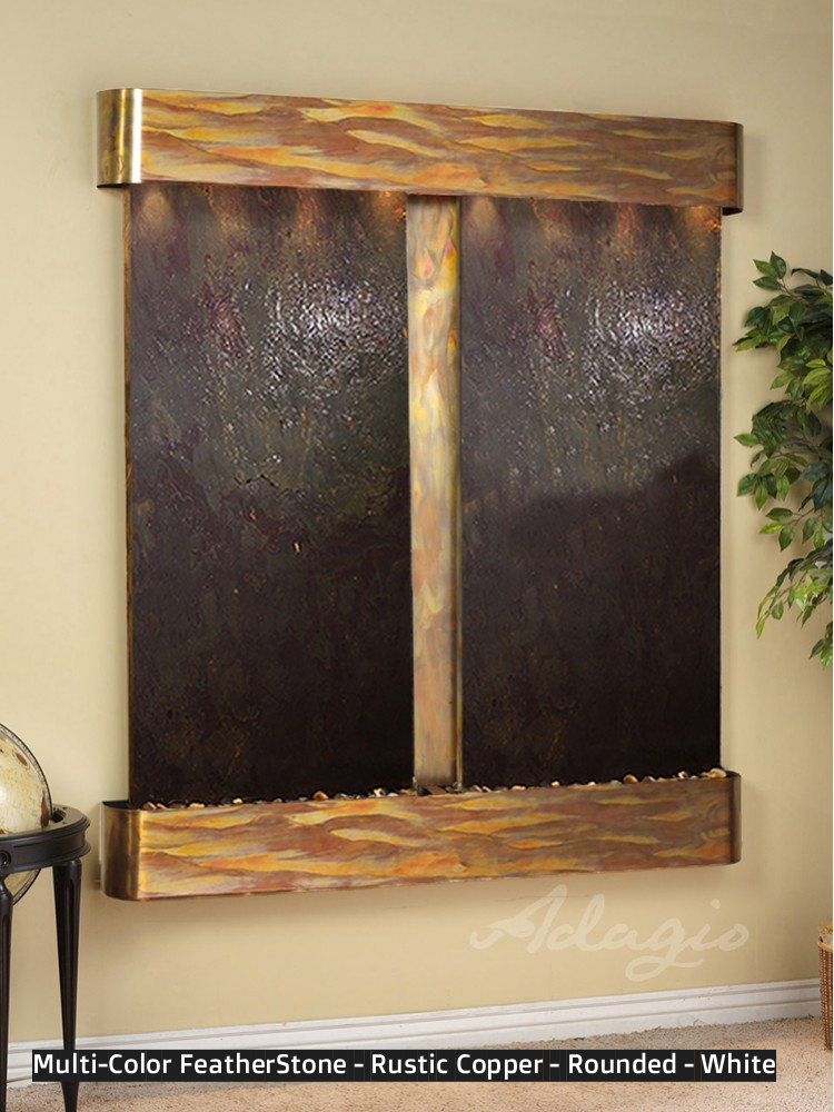 Adagio Cottonwood Falls 69” H x 61” W Indoor Water Wall Fountain CFR1002
