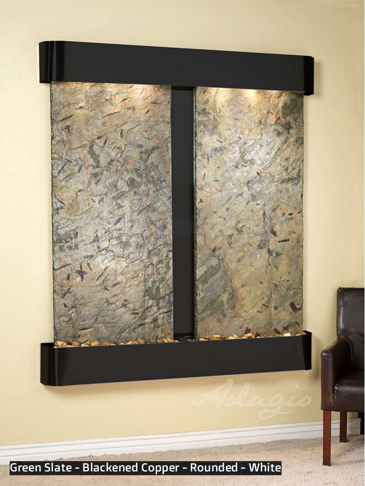 Adagio Cottonwood Falls 69” H x 61” W Indoor Water Wall Fountain CFR1002