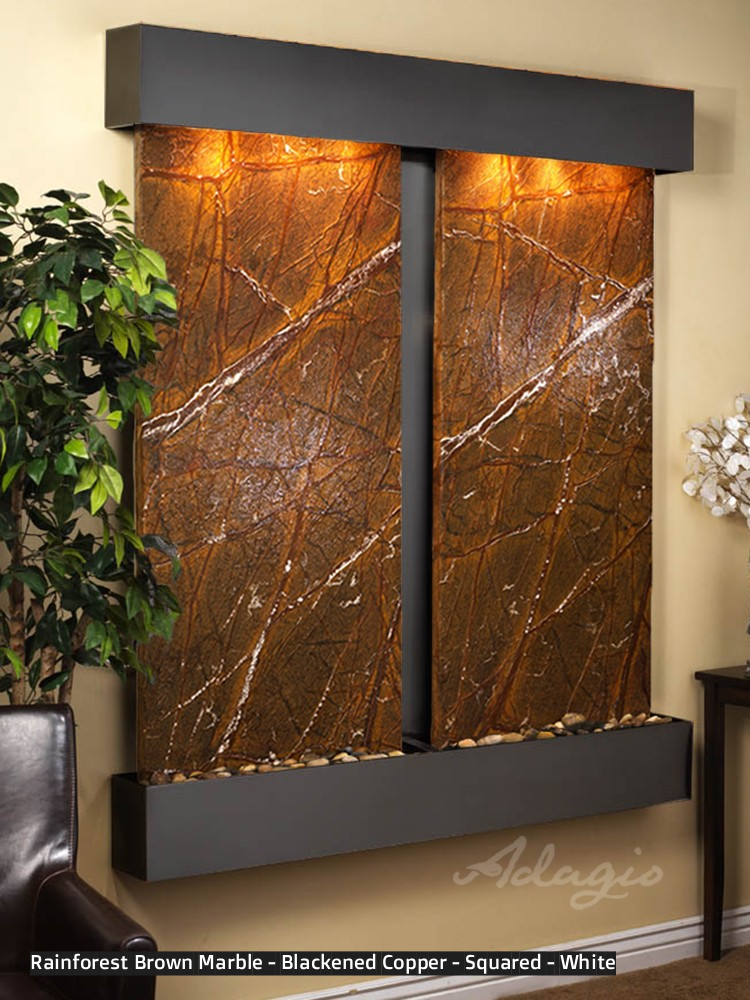 Adagio Cottonwood Falls 69” H x 61” W Indoor Water Wall Fountain CFR1002
