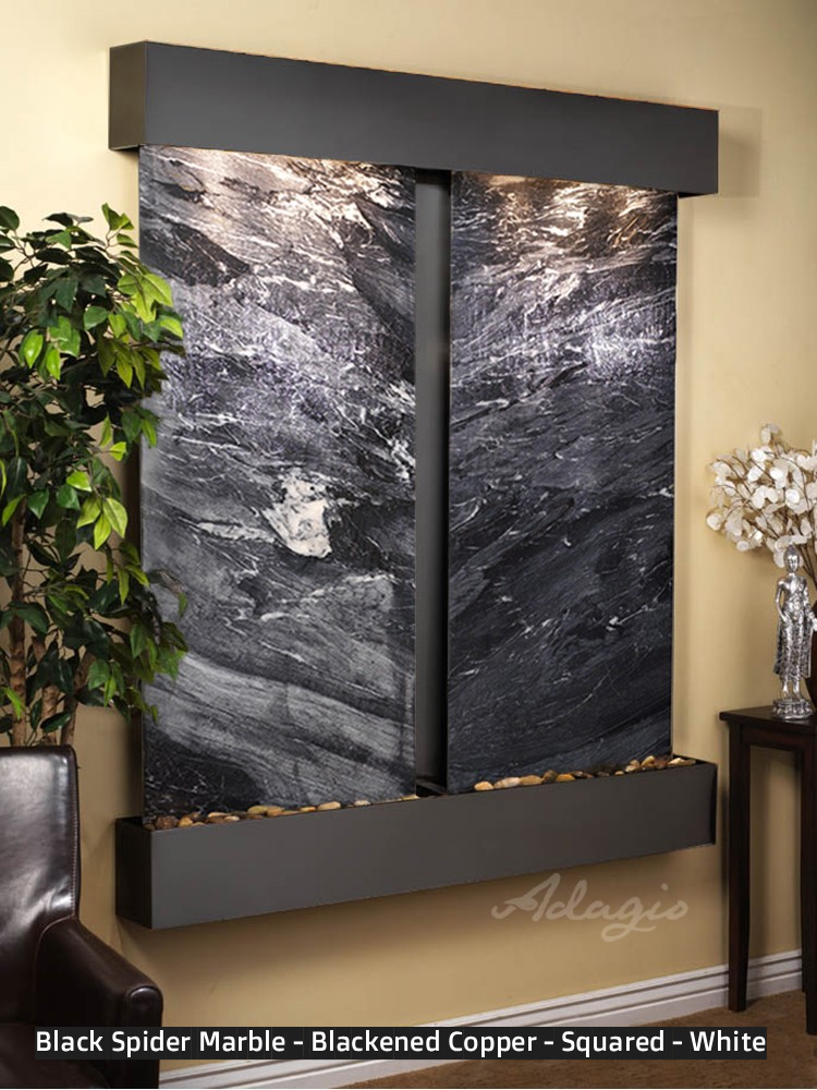 Adagio Cottonwood Falls 69” H x 61” W Indoor Water Wall Fountain CFR1002