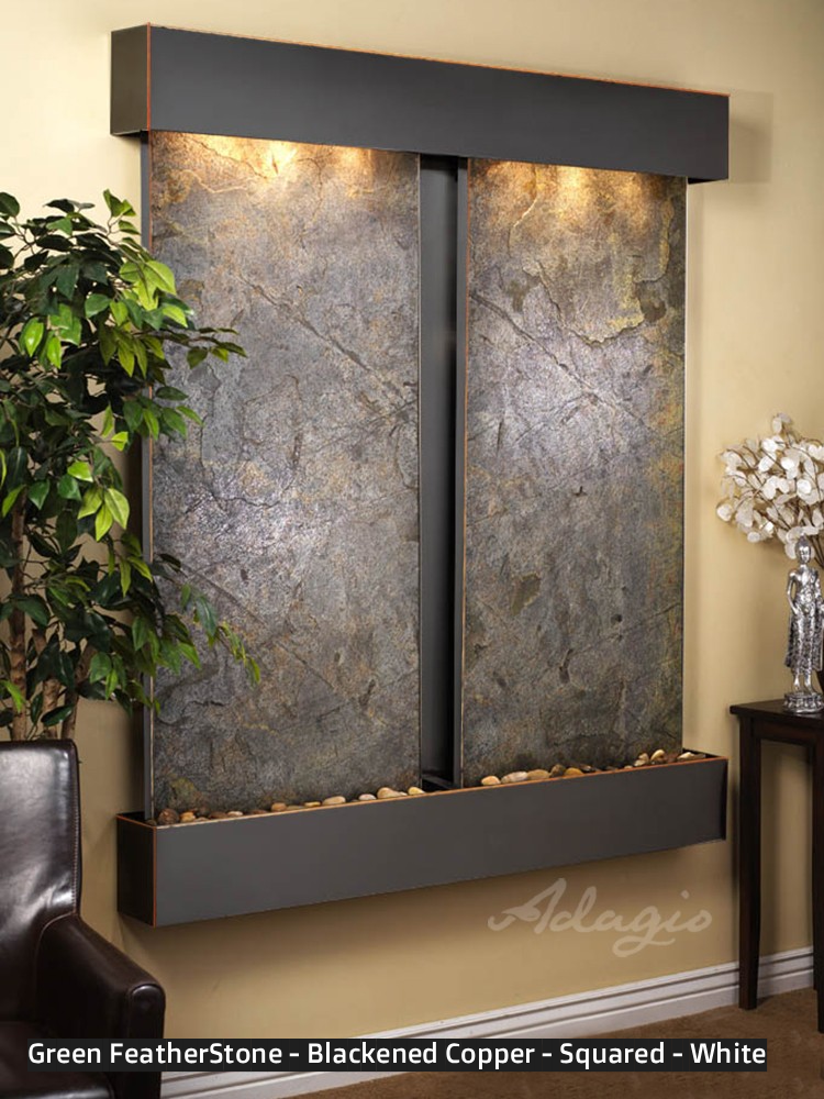 Adagio Cottonwood Falls 69” H x 61” W Indoor Water Wall Fountain CFR1002