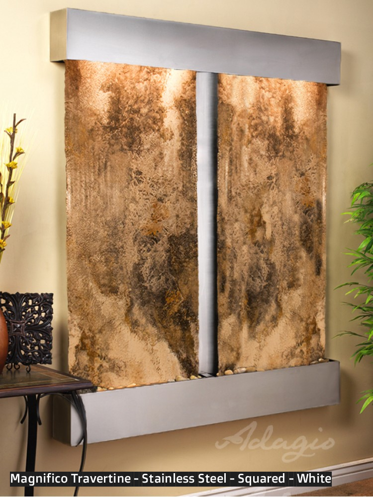 Adagio Cottonwood Falls 69” H x 61” W Indoor Water Wall Fountain CFR1002