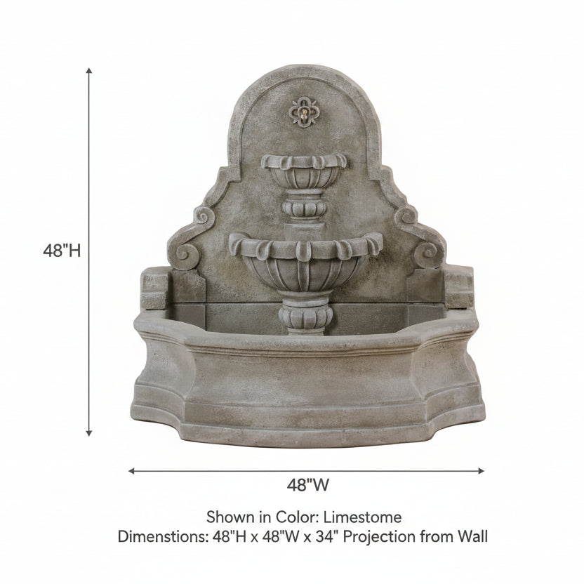Giannini Garden Chateau Outdoor Wall Fountain 1209