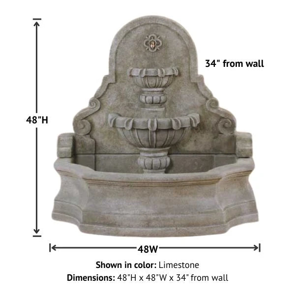Giannini Garden Chateau Outdoor Wall Fountain 1209