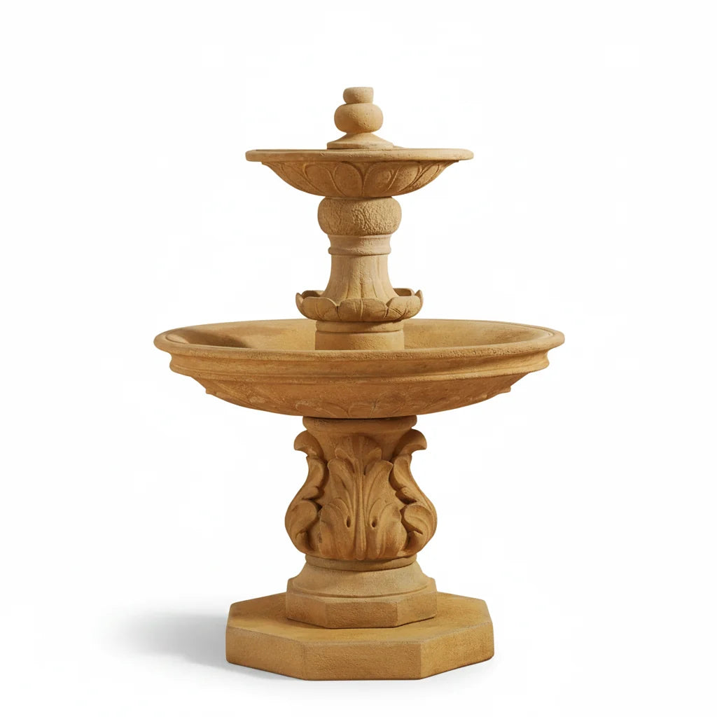 Giannini Garden Chelsea Garden Two Tier Outdoor Water Fountain with Step 1558