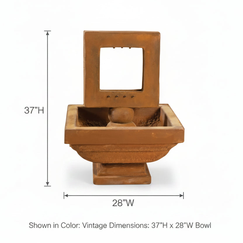 Giannini Garden Contempo Square Outdoor Water Fountain 1416