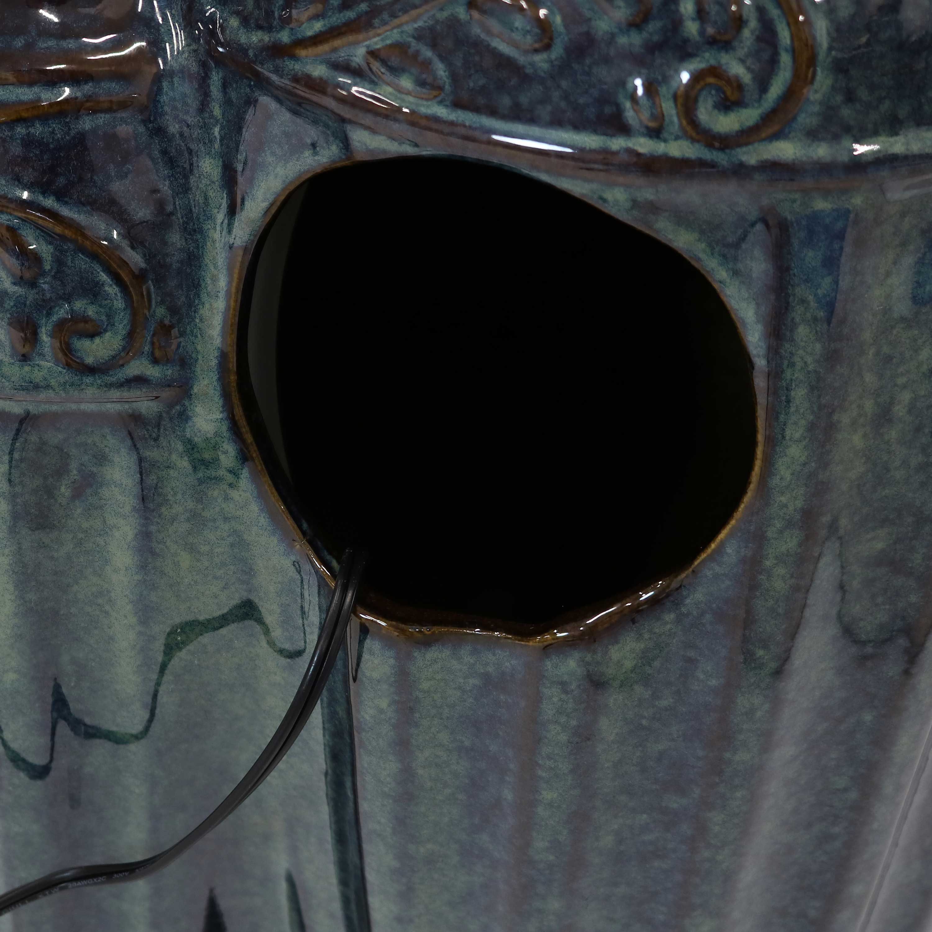 Sunnydaze 27" Tour de Vase Ceramic Outdoor Water Fountain