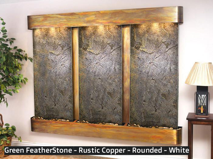Adagio Deep Creek Falls 69”H x 91”W Indoor Water Wall Fountain DCR1002