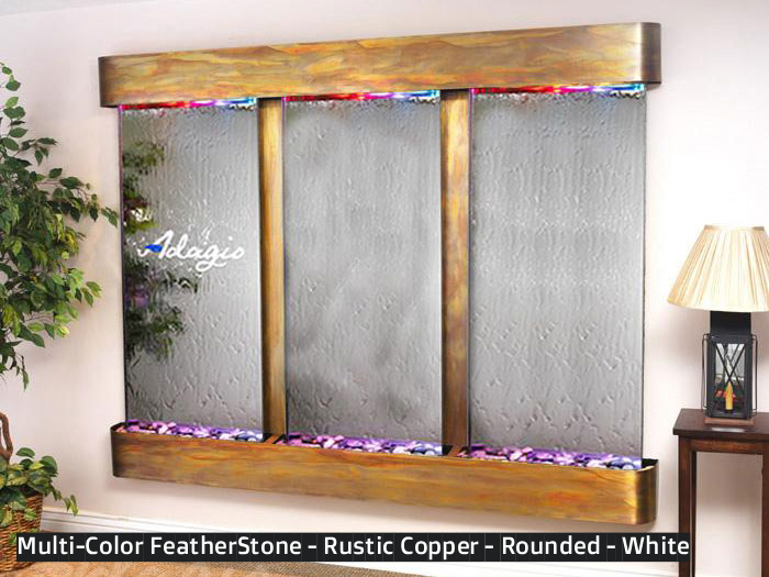 Adagio Deep Creek Falls 69”H x 91”W Indoor Water Wall Fountain DCR1002