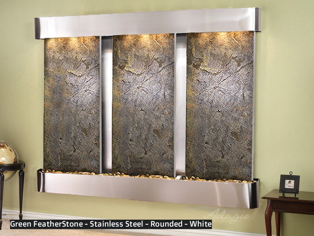 Adagio Deep Creek Falls 69”H x 91”W Indoor Water Wall Fountain DCR1002